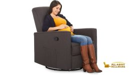 Evolur Raleigh Upholstered Plush Seating Glider Swivel Recliner